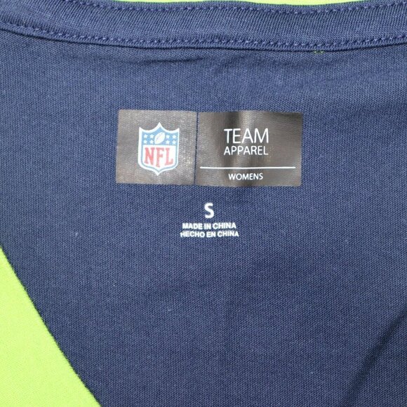 NFL Seattle Seahawks Top Womens Size Small V-Neck Rhinestone Logo NEW - Picture 4 of 7